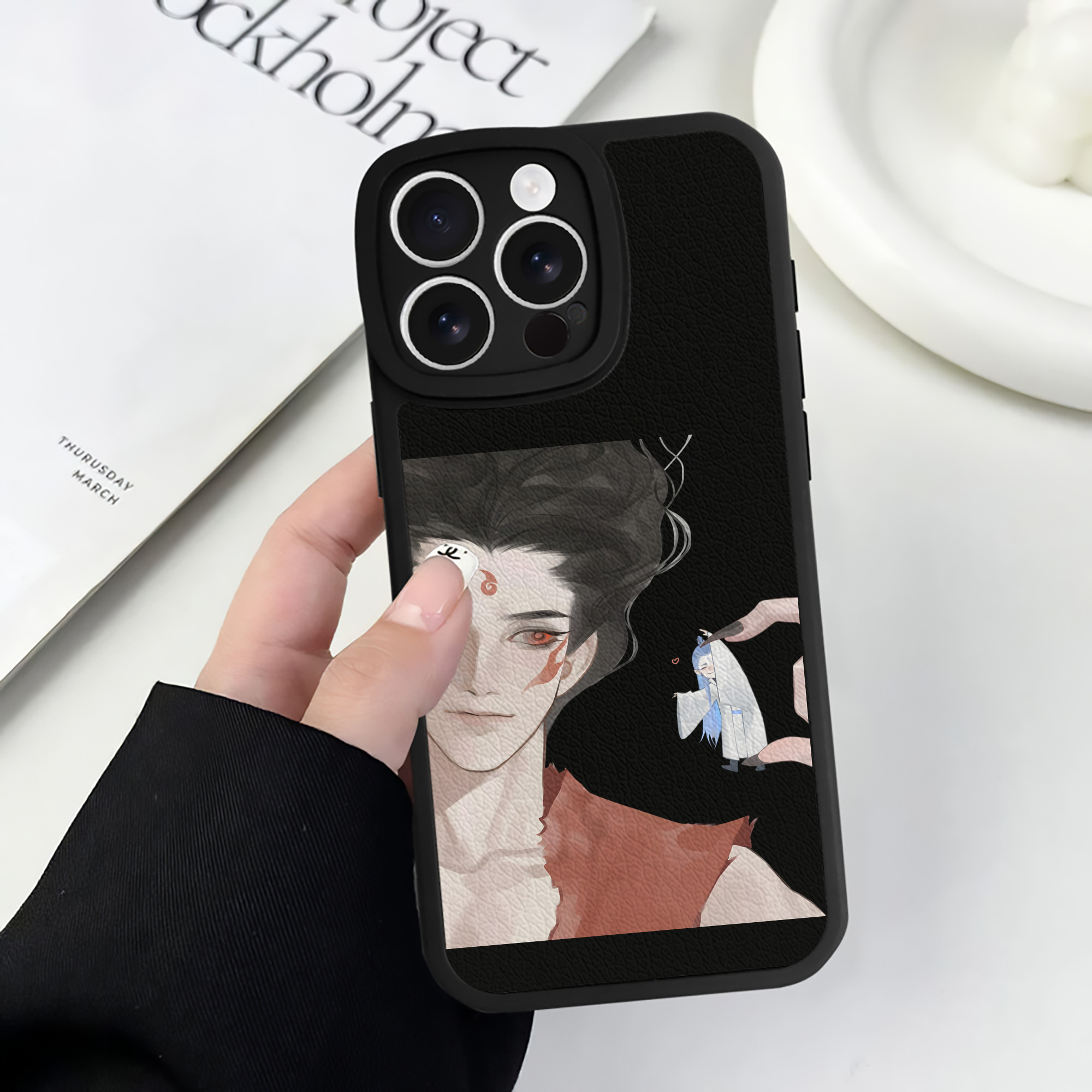 （画像用） Ne Zha 2 ナタ 魔童の大暴れ 【iPhone 16シリーズ対応】シリコンスマホケース（レザー調） 材質：シリコン